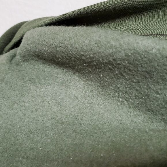 Vintage 90s Basic Editions Olive Green Teddy Bear Floral Fleece Lined Sweatshirt - Picture 11 of 11